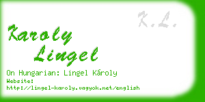 karoly lingel business card